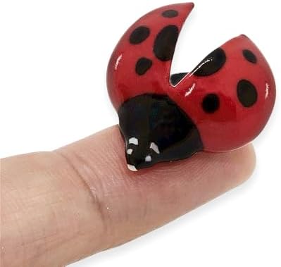 WitnyStore Bundle Bundle Ceramic Leaf & Tiny Ladybug Figurine – Ideal Gift for Insect & Nature Lovers, Unique Collectible Home Decor, Perfect for Terrariums, Fairy Gardens, & Glass Jar Displays. image 5