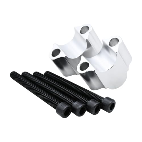 Motorrad-Lenkererhöhungen Passend für Super Adventure R 990 950 690 790 890 Enduro-Motorräder, 22 mm 7/8" Lenker-CNC-Lenkererhöhung, Lenkerklemmung Rehausse Guidon(22mm Silver)