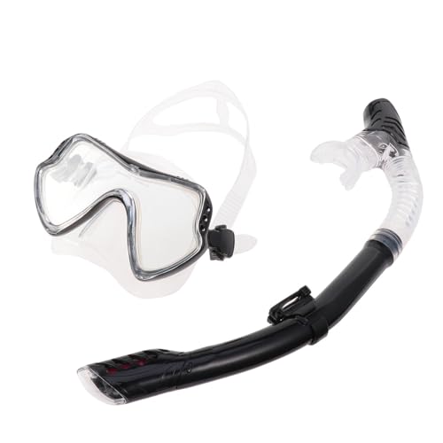 Masque de plongée avec valve d'évacuation unidirectionnelle et tuba souple - 4