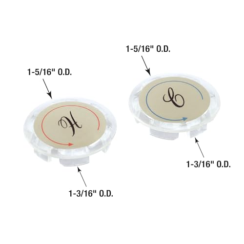 Botones de índice universales Prime-Line MP54300, acrílico transparente, 1-5/16" 3