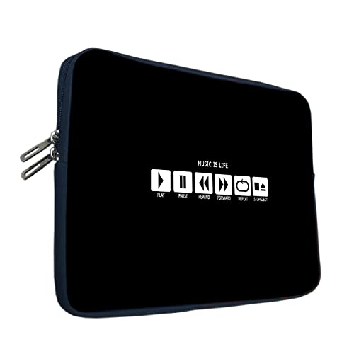 Image of TheSkinMantra Chain Laptop Sleeve Bag Compatible with Laptop /Macbooks /Chrombook /Notebook /Zbook (15.6 Inch (Chain), Music Repeat)