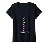 donna bandiera venezuelana 7 stelle libertad minimalista tricolore regalo maglietta con collo a v