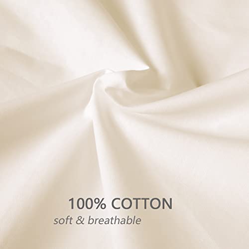 Jng Kraftlab King Size Pillow Shams Set Of 2 20X36 In Cream Zipper Closure With Boho Ruffle & Lace & Pleats For Shabby Chic Bohemian Farmhouse 100% Cotton By Jng Kraftlab thumb #6