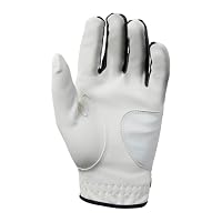 Wilson Feel Plus Herren-Golfhandschuh, Premium-Leder, Verbesserter Grip und Schweißkontrolle, Weiß, Größe L (Linke Hand) – Ansicht 2