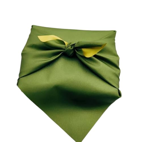 70 cm両面染め風呂敷青団化繊軽量包み手提げ (70*70CM,グリーン両面黄緑)