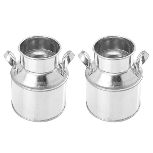 POPETPOP 2 Piezas Cubo de hojalata Soporte de Planta Ajustable Colgador de macramé Planta Falsa Artificial Flowers jardinerad Accesorios de Fotos Cubo de Flores Acero galvanizado Silver