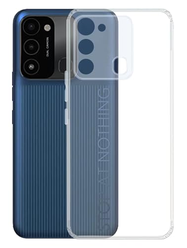 Image of COVERBLACK Soft Rubber Back Cover Compatible Model for Spark KG5k / Spark 8C / Go 2022 - Transparent