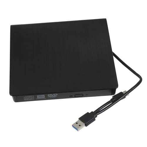 NUOBESTY CD y DVD USB y Type C Grabadora de Disco con Dual Compatible con PC y Laptop Reproductor de DVD Portátil