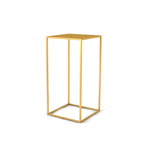 YYH Multifunction Garden Shelf Flower rack Iron Art Nordic Style Indoor Balcony Green Plant Standing Stand (Color : Gold, Size : 30 * 30 * 90cm)