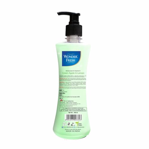 Image of Premium Liquid Handwash Bottle with Pump | Germ Protection Hand wash Liquid Soap | Moisturizing Foaming Hand wash | Soft on Hands | Flavor Green Apple and Lemon - Pack of 3