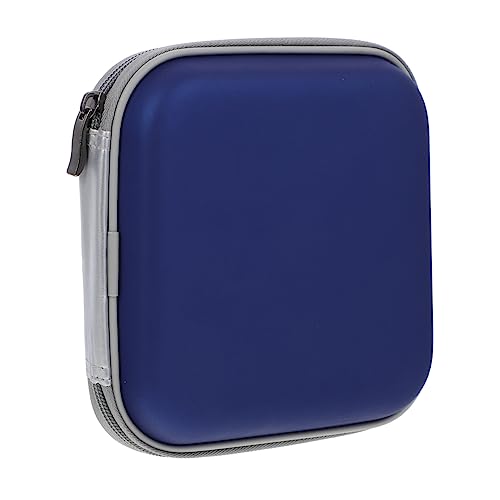 STOBAZA Slot Dvd Organizer Case Shockproof Shell CD Storage Pouch Compact and Lightweight Dvd Storage for Dust and Scratch Protection Easy to Carry Bluerandom Interior