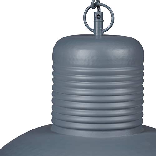 Relaxdays, Grigio Lampadario, Lampada Industrial a...