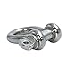 MarineNow US Type 316 Stainless Steel Bow Shackle with Over Size Screw Pin for Anchor, Towing, Off Road Recovery (0.625