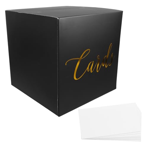 Cabilock Elegant Wedding Card Box Diy Envelope Storage Large Capacity Blue Card Collection Box