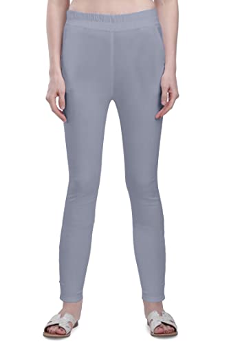 Image of Plus Size Slub Lycra Trouser Cigarette(Pencil) Pants Sizes(26 to 44)