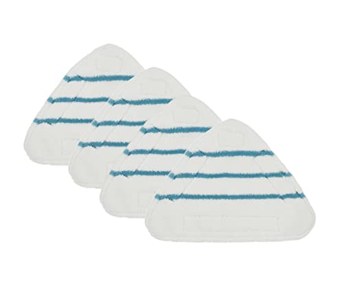 4 almohadillas de repuesto reutilizables para trapeador True & Tidy STM-500, STM-700 y STM-700A, y otras mopas de vapor, lavables a máquina hasta 100 veces