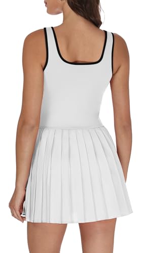 Image of NIASHOT Athletic Dress for Women with Shorts Sleeveless Womens Golf Dress