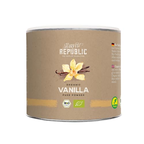 Harvest Republic bio de polvo de vainilla, 25 g, para superalimentos Batidos y batidos, Organic Food, Vegano)