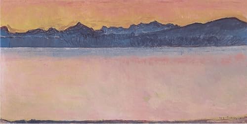 Pintura al óleo clásica del Mont At Dawn de Hodler en lienzo de alta calidad