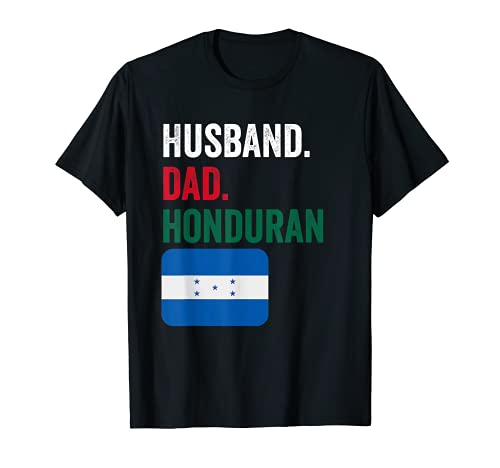 Husband Dad Honduran Honduras Flag Design gift for father T-Shirt
