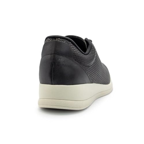 Tênis Usaflex Feminino Básico Em Couro Detalhe Textura Preto Aj1206002 37