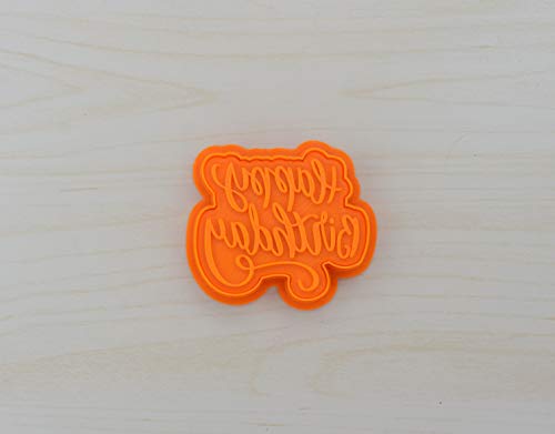 Happy Birthday Cookie Cutter And Stamp Set 101 (2.2" X 1.9") #TOP2