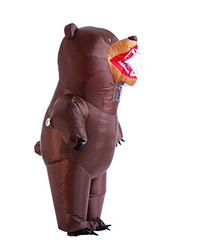 image for Spooktacular Creations Inflatable Costume Adult, Bear Air Blow-up Delu