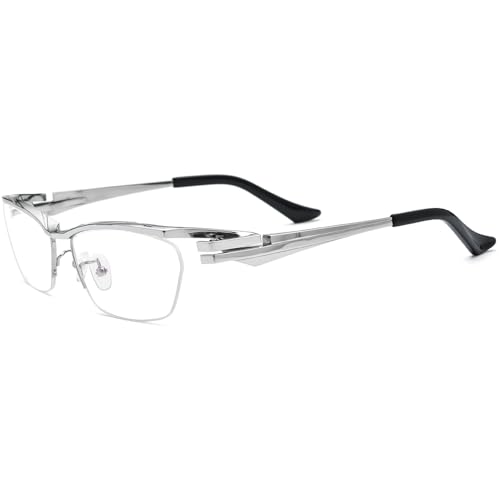 Image of FONEX Pure Titanium Glasses Frame Men Semi Rimless Square Eyeglasses Eyewear DTX416