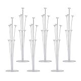 Yngffb soporte para globos, 6 juegos Kit De Soporte De Globo, palos para globos, con Copas y Base, Hecho de Plástico, Reutilizable, para Graduación, Boda, Decoraciones para Fiesta de Cumpleaños