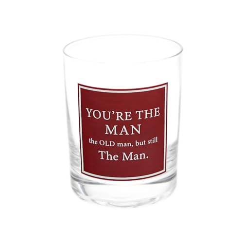 Pavilion - You're The Man, The Old Man, But Still The Man - Vaso de whisky antiguo de 368.5 g, divertido humor para padres