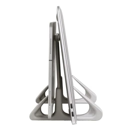 LiteStand Vertical - Suporte de mesa vertical para notebook e tablet - Octoo, Ice Silver