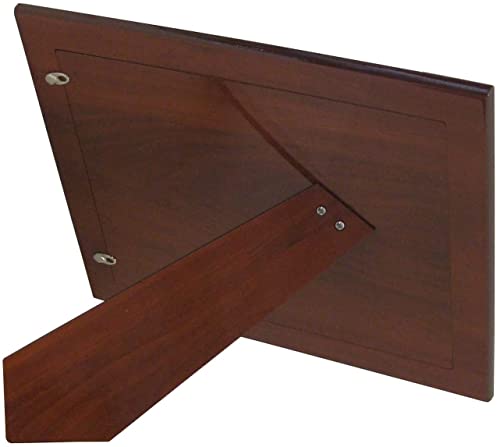 Cunill Personalized Silverplate Picture Frame, Tiffany Plain 5X7 Picture Frame, Custom Engraved Silver Tabletop Picture Frame, With Mahogany Wood Back #TOP5