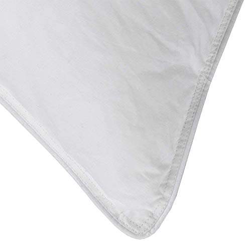 HOMESCAPES Super Microfibre Pillows 2 Pack, Soft Bounce Back Synthetic Anti-Allergy Hotel Pillows, Goose Down Like Medium Support with 100% Cotton Case