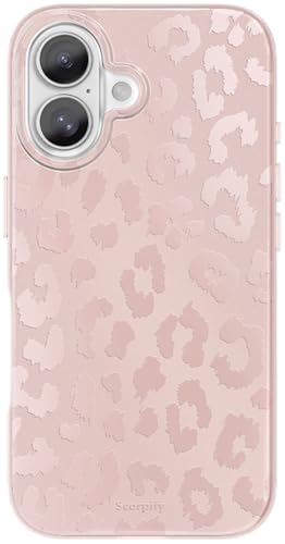 Coque iPhone 16 Plus MagSafe SCORPIFY imprimé léopard nude mat pour femme