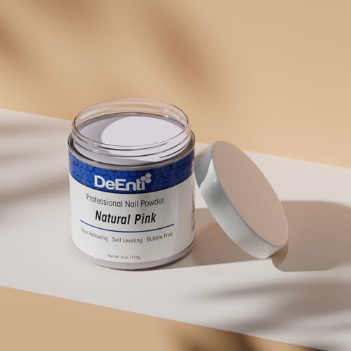 DeEnti Acrylic Nail Powder - 4oz Natural Pink|Professional Grade, Bubble-Free Acrylic Powder for Nails | Long-Lasting, Chip-Resistant Nail Acrylic Powder for Carving, Extensions & Fake Nails