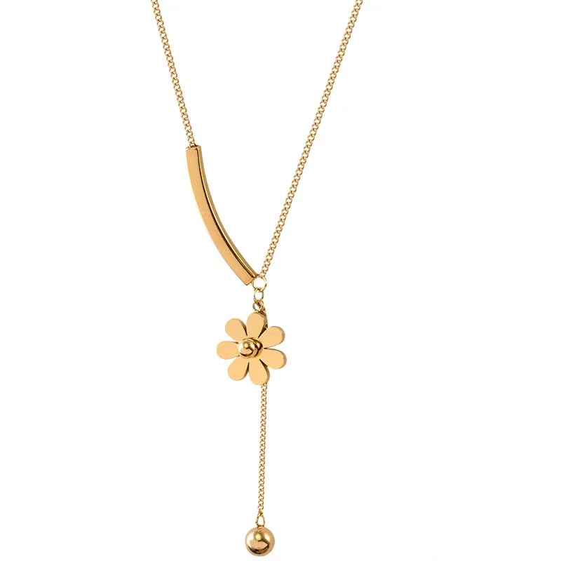 Purple Secret Daisy Drop Gold Plated Flower Necklace For Women, Anti Tarnish, Fade Proof Stainless Steel Necklace, Gift for Girlfriend, Gifts for Women and Girls (B0CZ72CY8G) Amazon Price History, Amazon Price Tracker