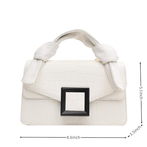 Image of Women Vegan Leather Evening Handbag Crocodile Pattern Handle Clutch Purse Cross Body Envelope Bag