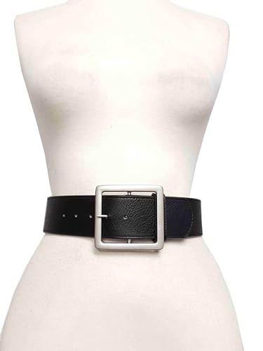 Wide Belt in Silver Square Buckle2