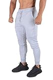 YoungLA Mens Slim Fit Joggers Sweatpants Gym Fitness Training 207 Hetgry L Heather Grey