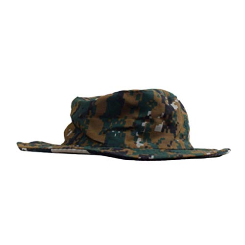 MAGIC Boy's & Girl'sOutdoor Boonie Hat Top Camouflage Bucket Hat (Dark Green)
