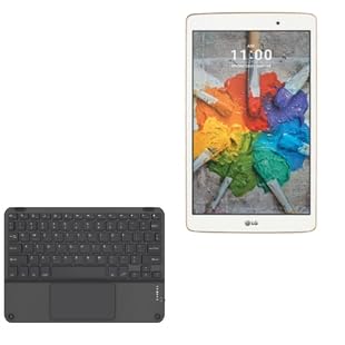 BoxWave Keyboard Compatible with LG G Pad X 8.0 - SlimKeys Bluetooth Keyboard with Trackpad, Portable Slim TouchPad - Jet Black