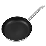 Cabilock 1 Sartén Para Bistec De Aluminio Cacerola Para Freír Asar A La Parrilla Sartén De Titanio Sartén Para Wok Tapa Antiadherente Hornillo Para Panqueques Calientes Sartén Para