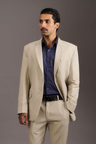 Image of BEYOURS Men's Full Sleeve Shirt Regular Fit Spread Collar 100% Cotton Satin Office & Formal.
