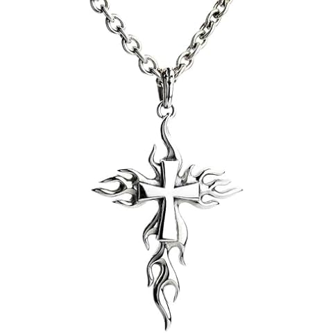 Flame Cross Pendant by Bikerringshop Cover