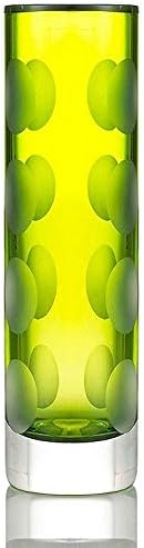 Kate Spade New York Bonita Street 7" GREEN BUD Vase Lead Crystal, New in box