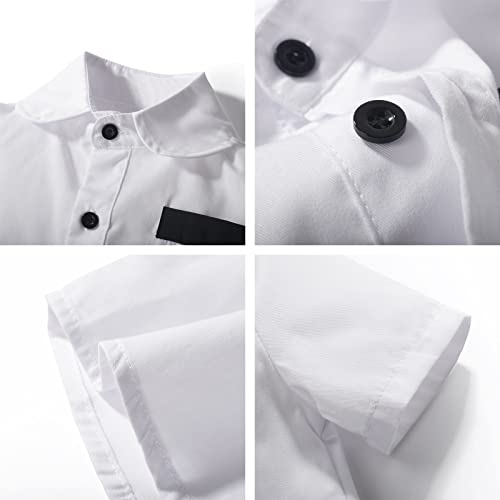 Yilaku Boys Suit Toddler Dress Clothes Kids Formal Wedding Guest Outfit Summer Short Sleeve Shirt And Vest (5T,Khaki) #TOP7