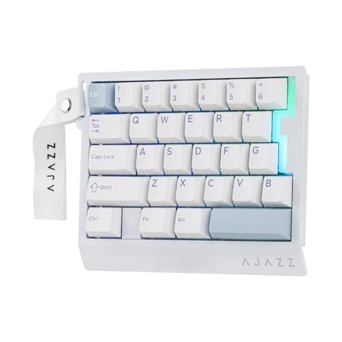 Image of MechLands AJAZZ AK029 One Handed Gaming Keyboard, 8Khz Polling, 29 Keys Rapid Fast Wired Keyboard, SOCD & DKS, Magnetic Switch, Adjustable Actuation, RGB Backlits, Aluminum Plate (White Blue)