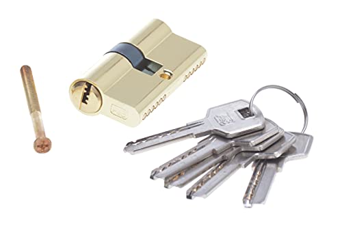 Cilindro profilato 35/35 in ottone, con 5 chiavi