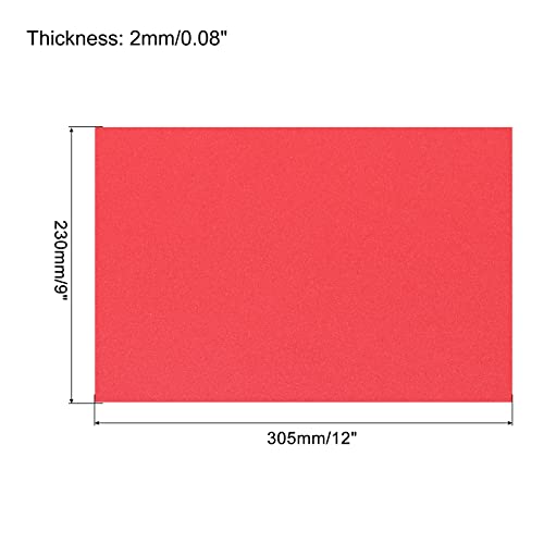 Image of uxcell EVA Foam Sheets Red 12 Inch x 9 Inch 2mm Thickness for Crafts DIY Pack of 30