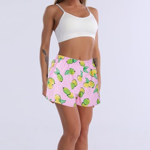 Image of Boxer Shorts for Women Gingham Sleep Y2k Printed Boxers Pj Boxer | Trendy Short,Checkered,Baggy Pj Boxers